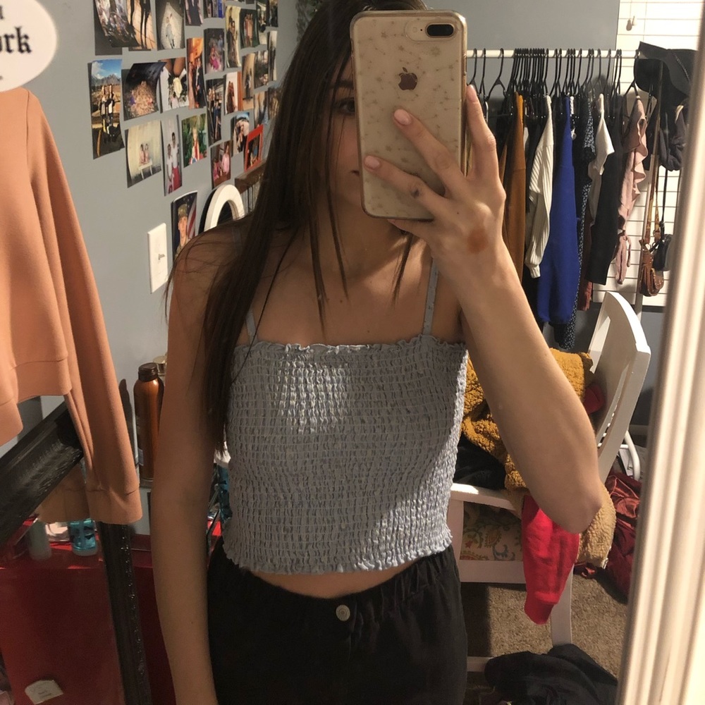 baby blue crop top